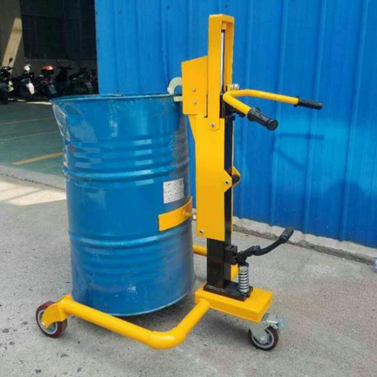 聚仁油桶堆高车 手推搬运车 手推液压油桶搬运车