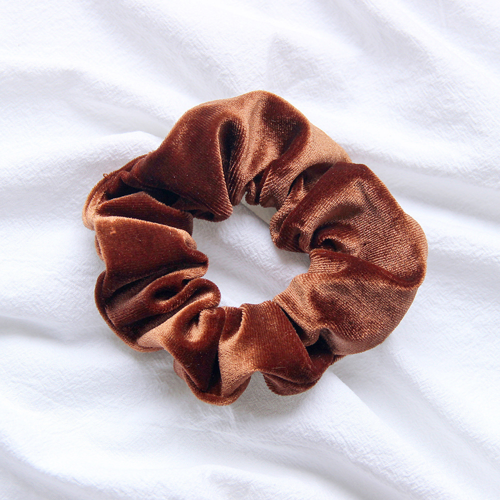 秋冬新款奶茶系韩国绒大肠发圈 跨境货源厂家咖啡系批发