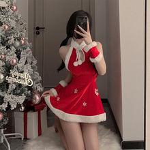 跨境圣诞情趣内衣制服纯欲风性感兔女郎红色战袍成人情趣用品