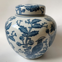 青花瓷中式陶瓷储物罐花瓶插花家居客厅样板房间装饰品花器摆件