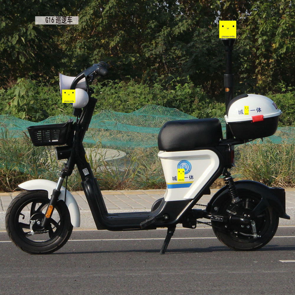 出口电动巡逻车2轮城管治安巡逻48v电动自行车小区物业巡逻车