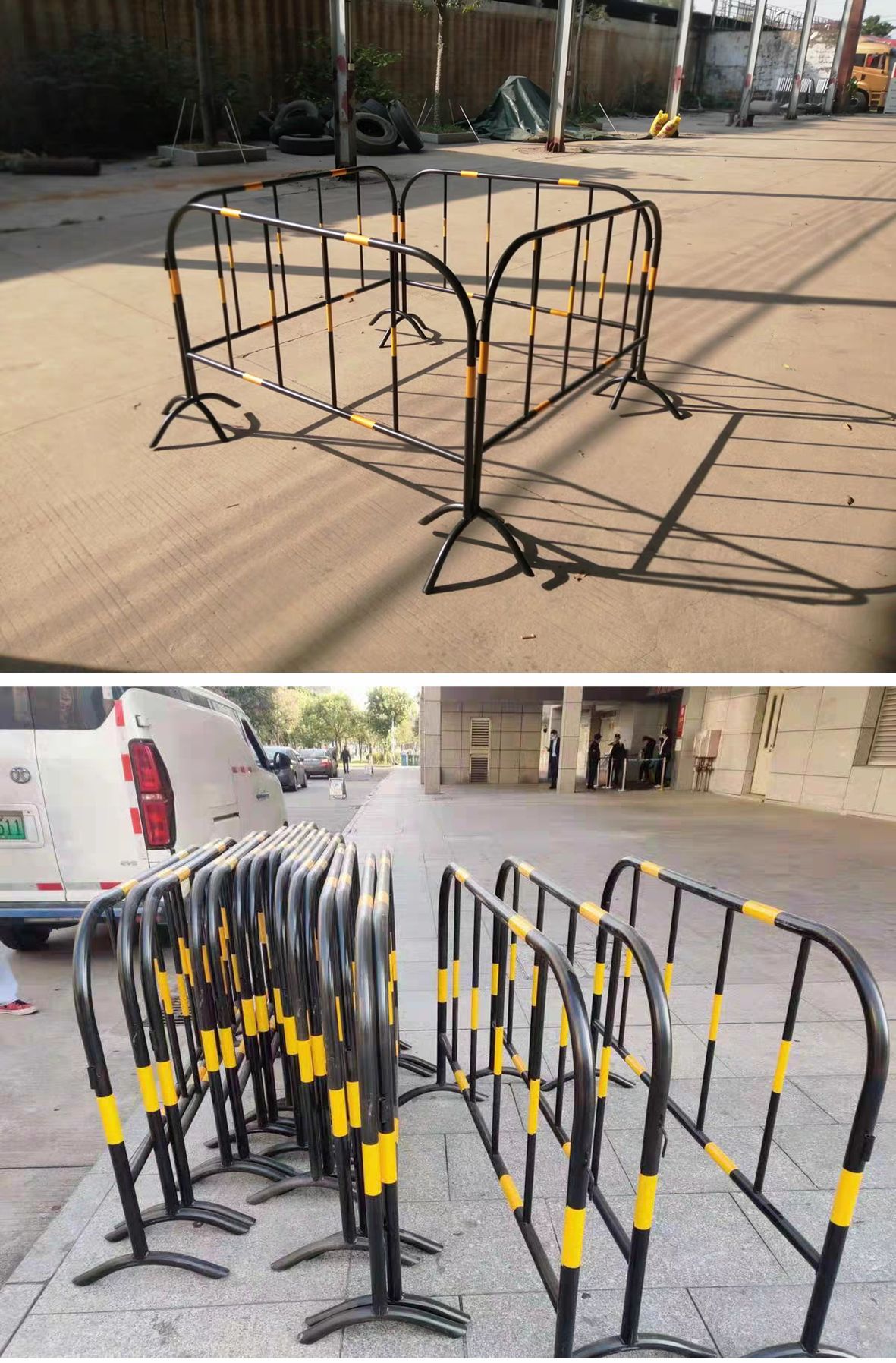 镀锌管施工铁马 反光护栏可移动临时交通护栏施工围挡道路隔离栏-阿里