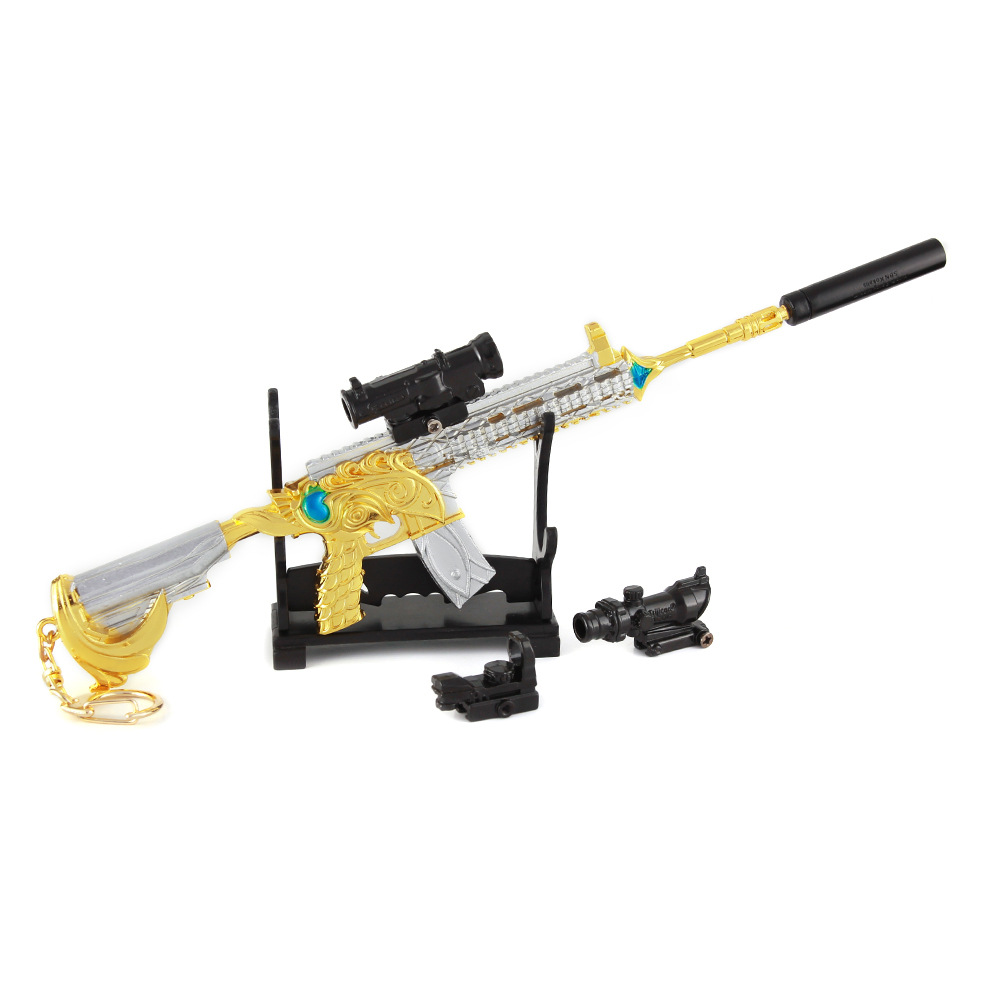 铄捷 和平武器 m416潮汐统领合金枪模型中号珍藏版24cm厘米多配镜