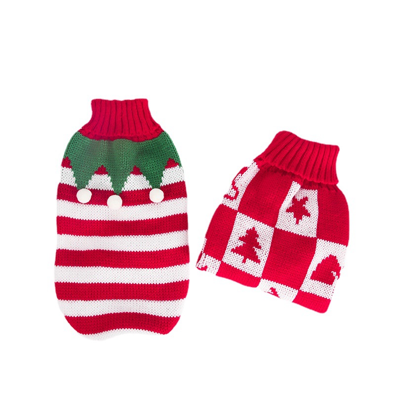 Christmas New Autumn and Winter Dog Clothes Cat Clothes Dog Winter Warm Dog Clothes Leisure Warm Pet Sweater