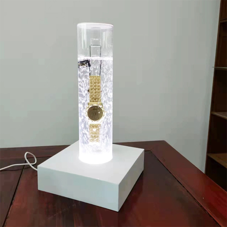 亚克力手表防水展示架发光泡水演示手表手机3c电子防水陈列架