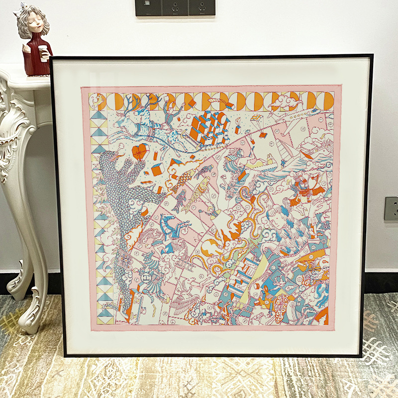 酒店样板间艺术挂画服装店高级感轻奢装饰画蓝色幻想客厅壁画