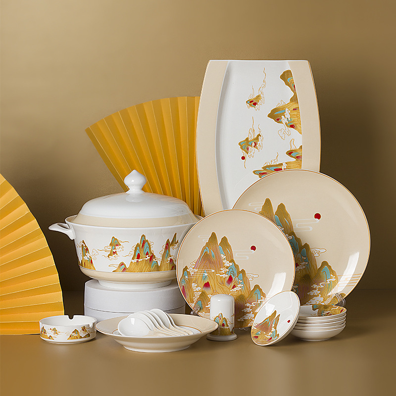 骨瓷餐具;陶瓷礼品;碗;盘;碟;餐具礼品;日用瓷所在地:浮梁县 洪源镇老