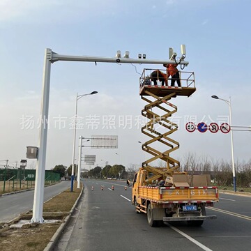 道路八角杆监控立杆678米交通信号灯杆红绿灯杆卡口立柱l型监控杆