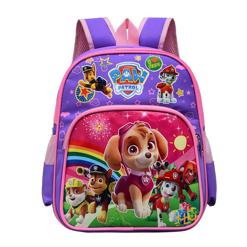 New Kindergarten Backpack Foreign Trade Cartoon Printed Cute Paw Patrol Backpack 3-6 Years Old School Bag