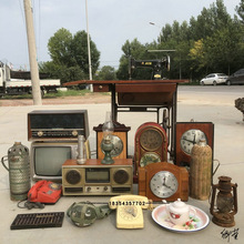 老式收音机摆件古玩店家居拍摄电话机桌上创意怀旧情怀老物件道具