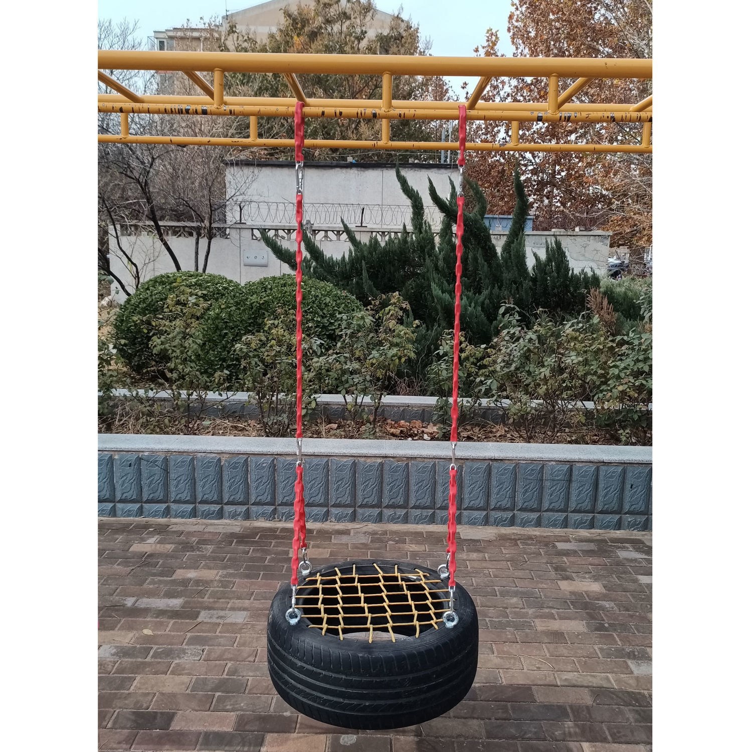 轮胎秋千配件保护套铁链条吊环挂钩网绳成人儿童秋千幼儿园户外