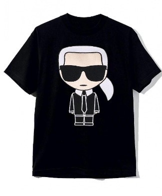 2022夏季新款韩系时尚街潮动 卡尔老佛爷 动漫印花圆领棉t恤