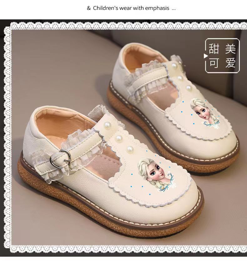 2023 Spring and Autumn New Girls' Soft Soled Princess Shoes Non-Slip Gommino Baby Toddler Shoes Lolita Girls' Fashion Shoes