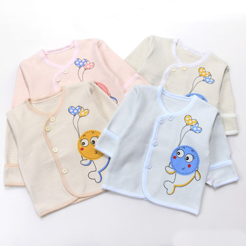 宝宝衣服春秋冬季新生儿和尚衣舒绒纯厚棉初生婴儿月子斜扣和尚服