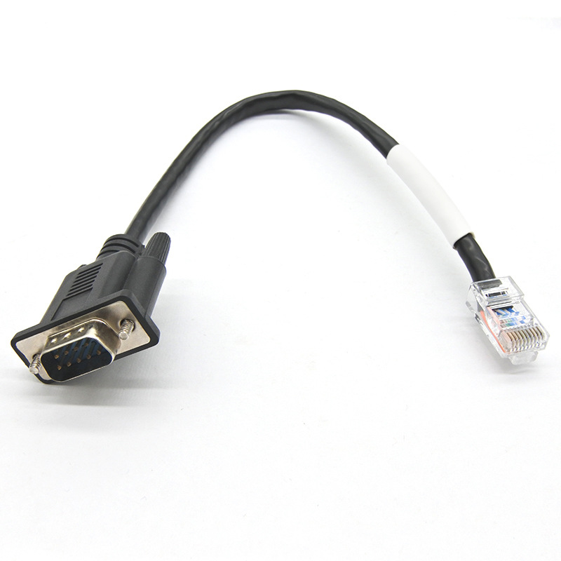 h 厂家db9公头串口线转rj45水晶头线
