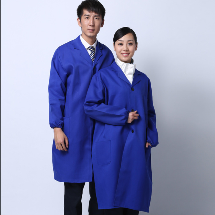 蓝大褂工作服长款男女长袖劳保服迷彩大褂厂服耐脏耐磨搬运装广告