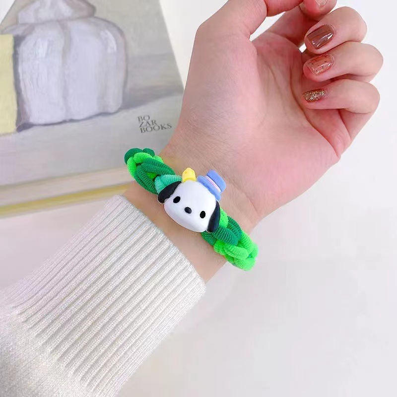 Sanrio Diy Handmade Bracelet Klein Blue Hair Band Clow M Rubber Band Bracelet Couple Bracelet Gift