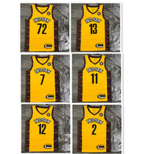 篮球服篮网队纪念版黄色迷彩杜兰特欧文篮球服NBA球衣一件代发