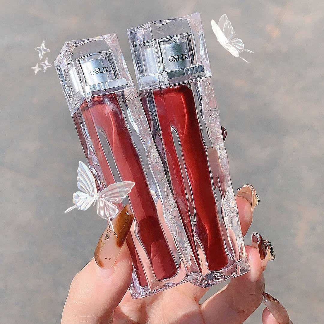 Uslike ~ Ice Transparent Mirror Water Light Lip Lacquer Moisturizing Transparent Moisturizing and Nourishing Long-Lasting White Female Cross-Border Live Broadcast