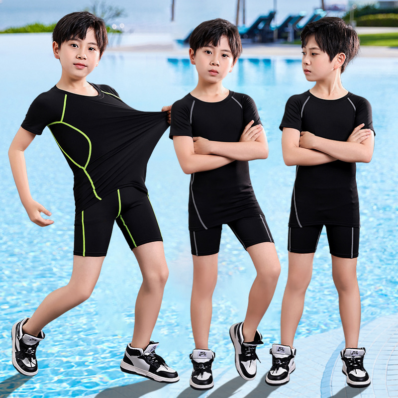 Children's Tights Training Wear Basketball Quick Drying Clothes Sports Swimming Suit Running Fitness Swimsuit Yoga Clothes 10 Years Old