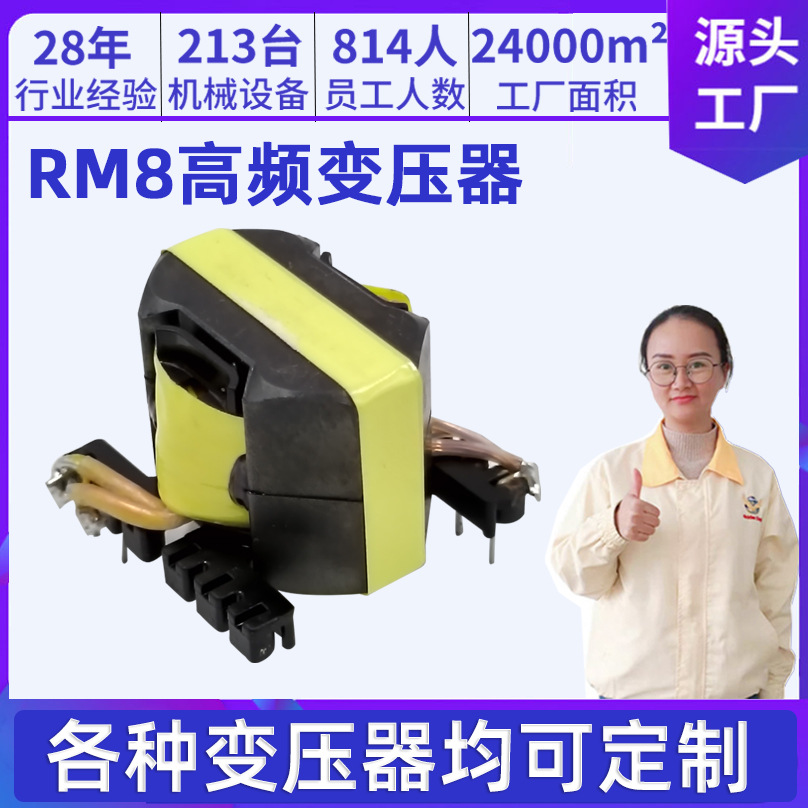 RM8电视逆变电源变压器5MA新能源汽车充电柱高频I小型变压器