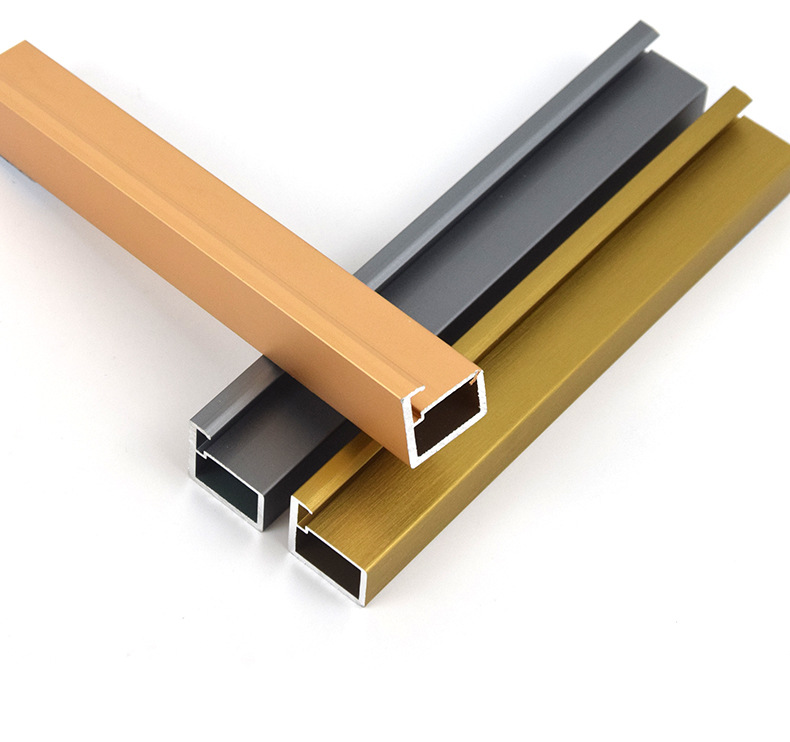 现代极简长虹玻璃门 书柜铝合金边框玻璃门 衣柜门铝材20窄边框门