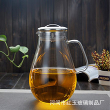 厂家批发加厚花茶壶大容量 耐热玻璃壶 凉水壶 玻璃冷水壶水滴壶