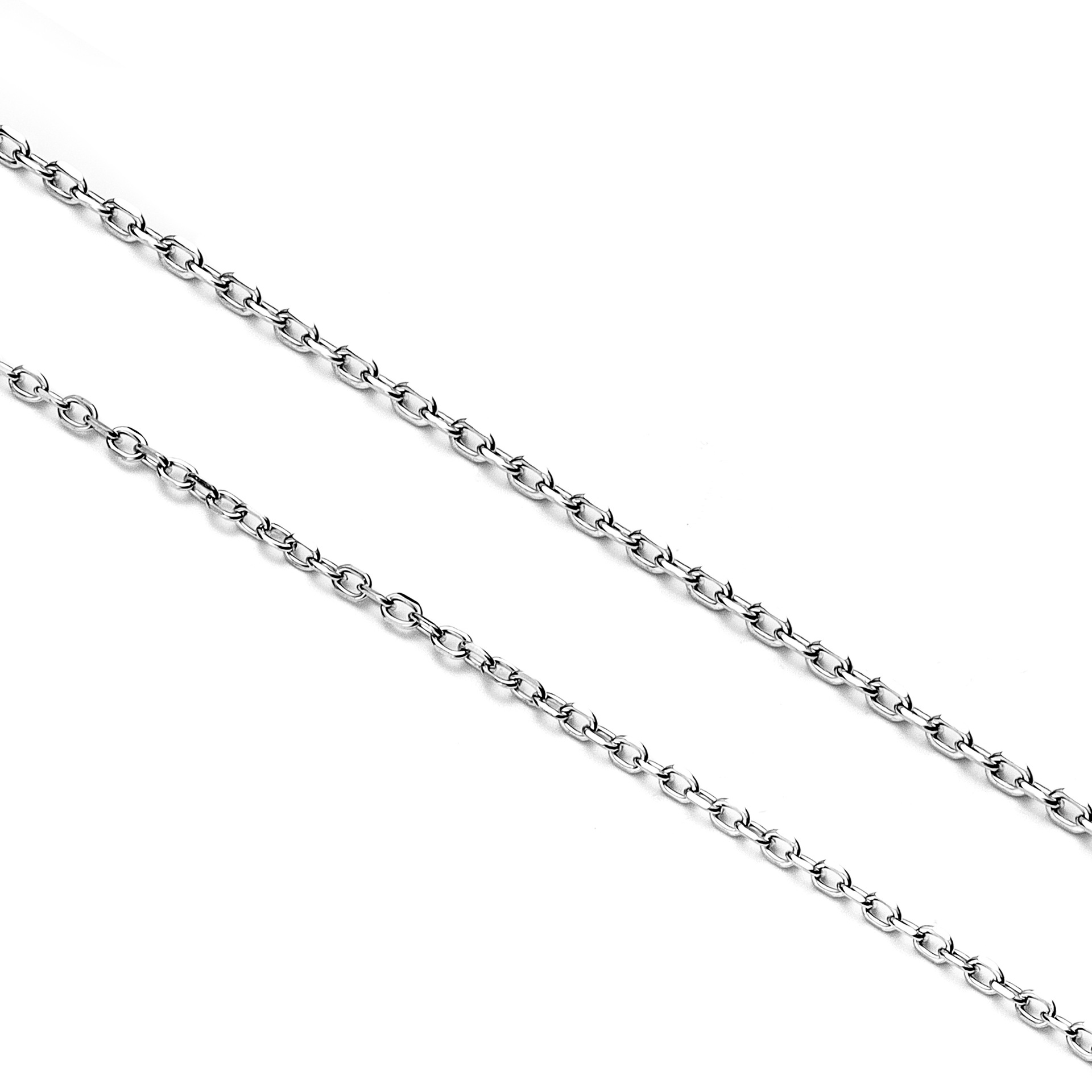 S999 Sterling Silver Necklace for Women Cross Chain Shiny O-Type Chain Gypsophila Chain Chopin Chain Light Luxury High-Grade Pure Silver Clavicle Chain