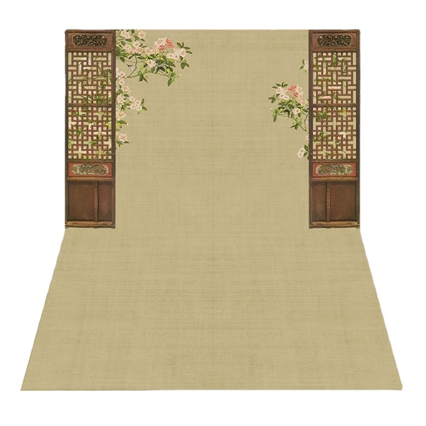 影楼全家福拍照背景布儿童摄影照相工笔画古装中国风拍摄背景纸