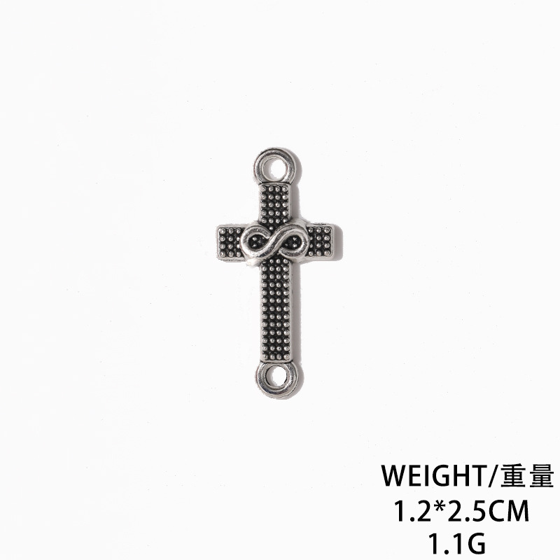 Cross-Border Hot Selling Spot DIY Alloy Accessories Necklace Bracelet Pendant Mini Cross Ornament Factory Direct Sales