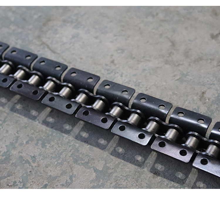 304不锈钢工业传动用大滚子链 重型弯板传送链导向轮双节距输送链