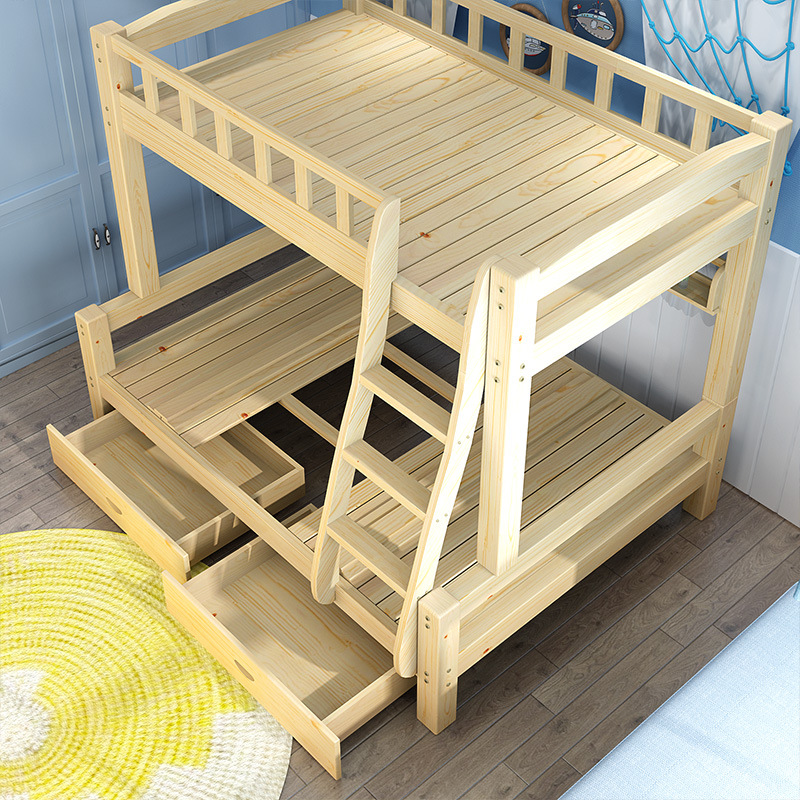 双层床上下床实木床儿童床子母床成人分体床松木高低床上下铺木床