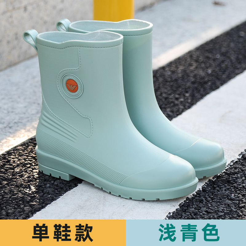 2023 Autumn New Waterproof Non-Slip Water Shoes Women's Mid-Calf Fashion Casual Short Tube Rain Boots Women's