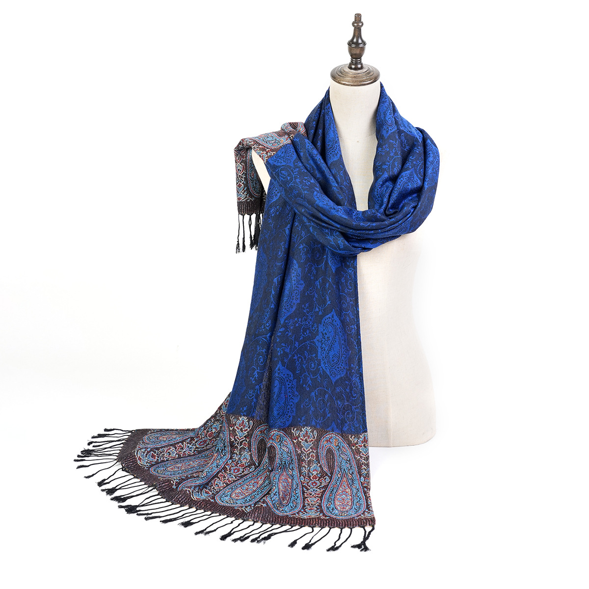 Office Air-Conditioned Room Must-Have Fashion All-Match Jacquard Tassel Scarf Long Scarf Wholesale Factory Direct Sales