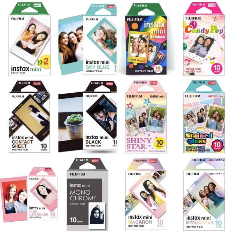 拍立得白边mini11 7  8 912sp 相机通用三寸白边花边彩边卡通相纸