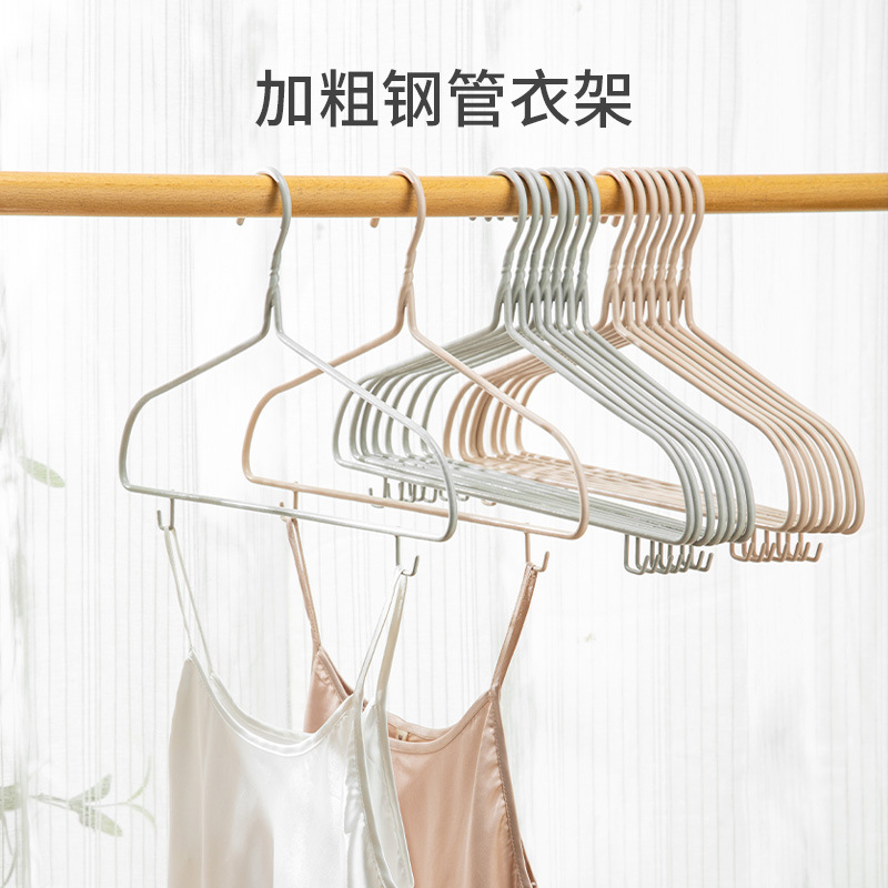 顺艺加粗铁管衣架防滑无痕衣撑服装店学生成人家用衣挂大衣服架子