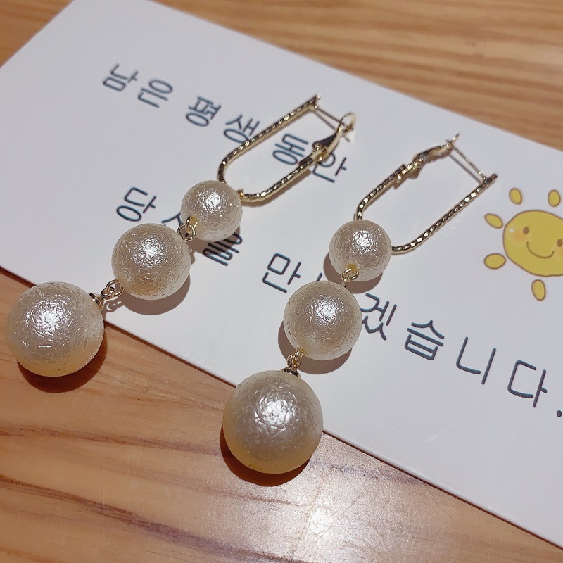 2022新款潮长款珍珠耳环女韩国东大门气质网红轻奢风简约夸张耳饰