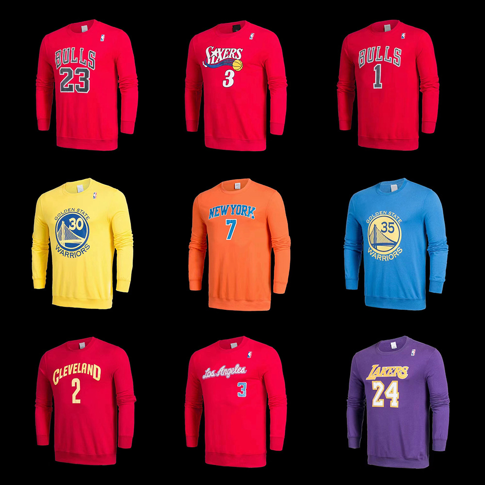 卫衣男女篮球服薄款号码科比库里公牛队湖人詹姆斯欧文哈登杜兰特