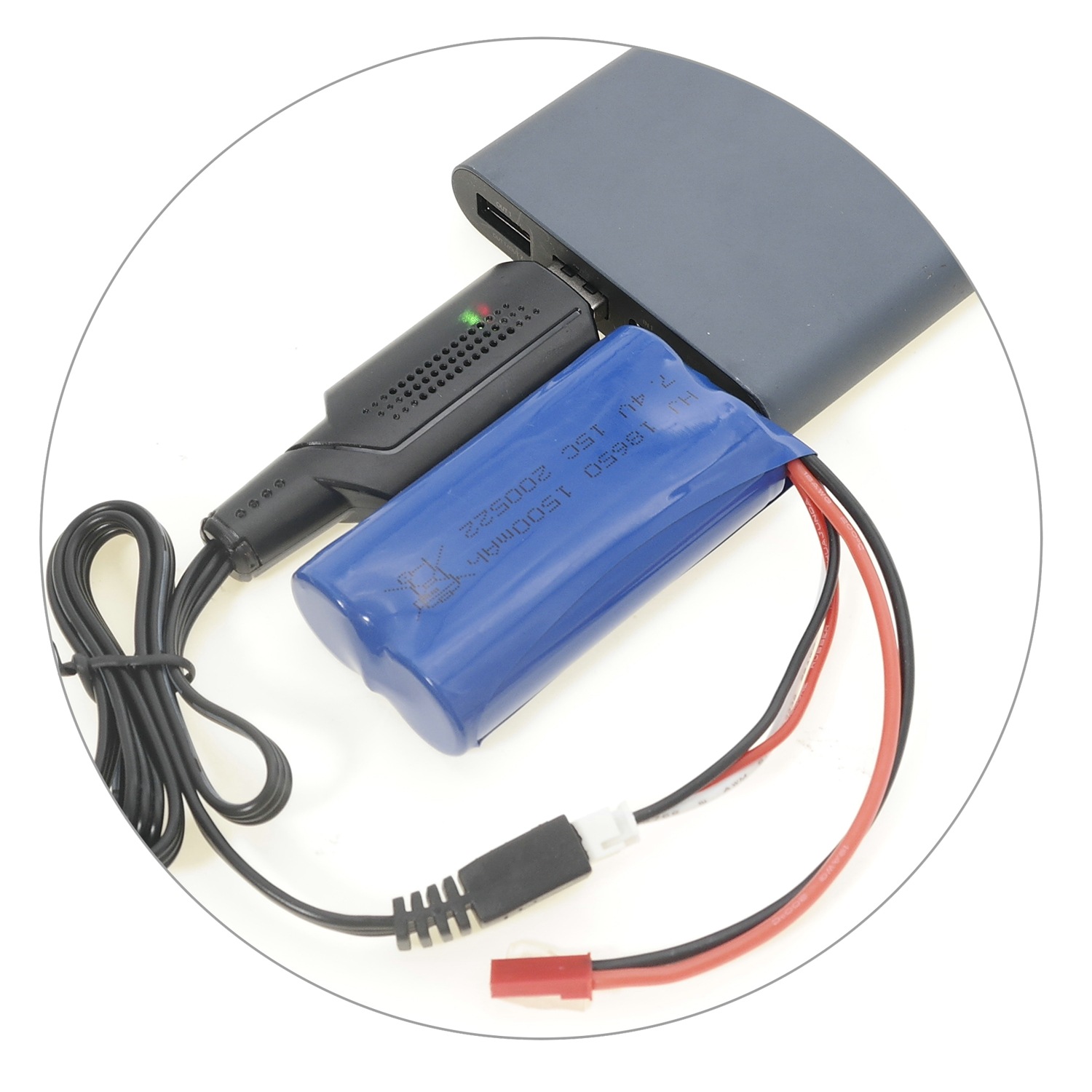 7.4v 800ma 锂电池平衡充电器 usb线 遥控飞机 遥控车玩具配件