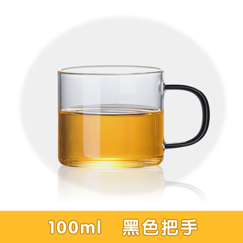 Zhenqi Factory Wholesale Cup Creative Color Handle Glass Teaware Accessories Set Home Borosilicate Glass Water Cup