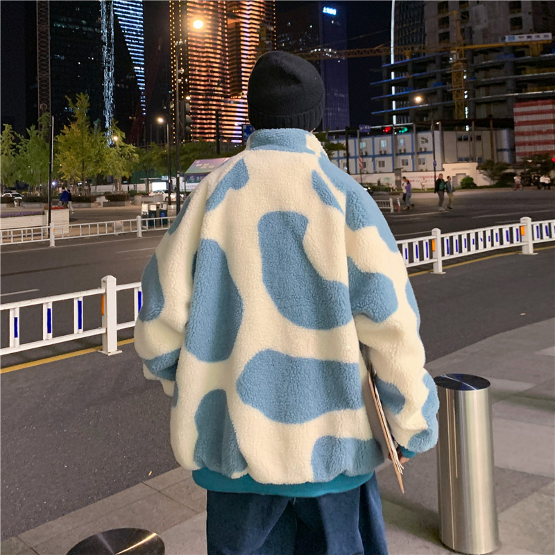 Berber Fleece Coat Men's Korean-Style Trendy Winter Plush Cotton-Padded Clothes Hong Kong Style Ins Fried Street Fashion Brand Chic Niche Cotton-Padded Clothes