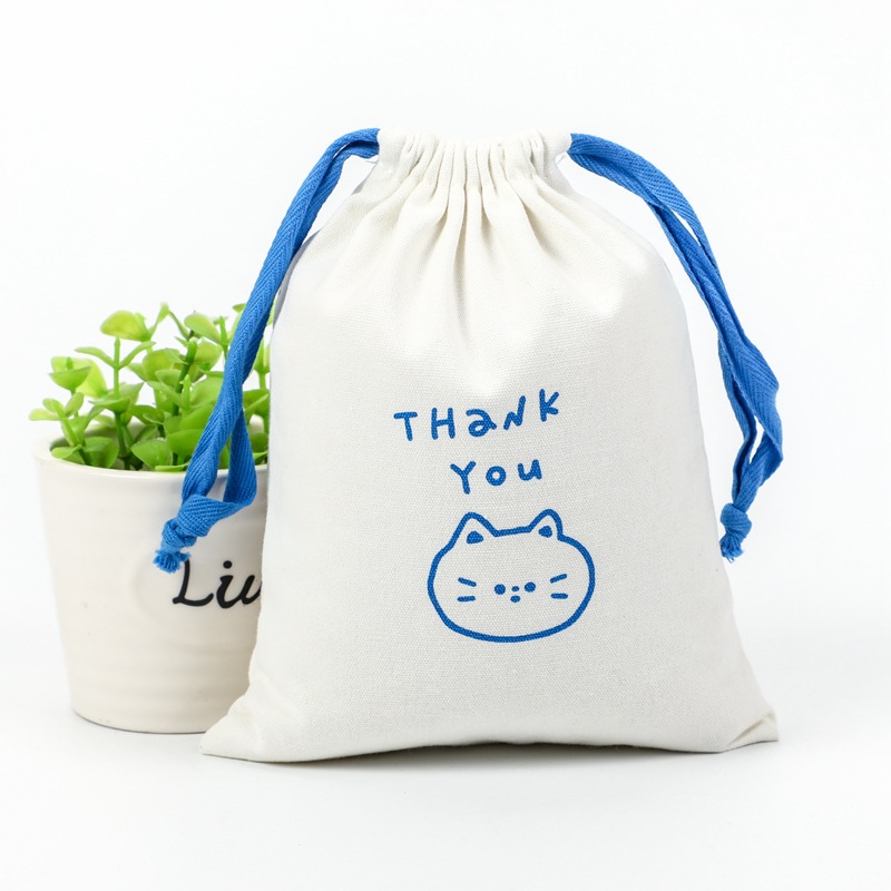 Canvas Pouch Cotton Bula Bag Buggy Bag Drawstring Bag Printable Logo Canvas Storage Bag Buggy Bag