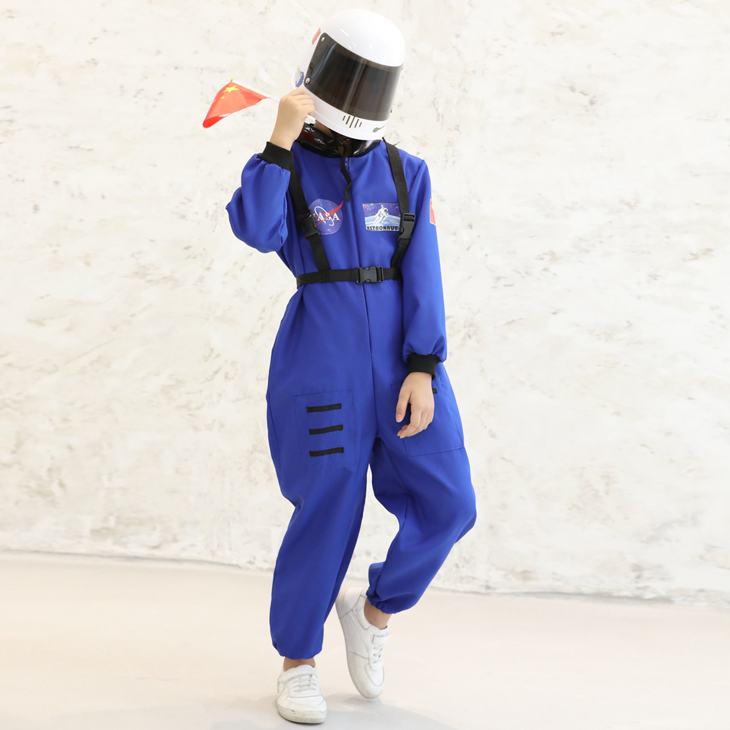 万圣节儿童太空服中小学生运动会宇航航天员表演服角色扮演服装