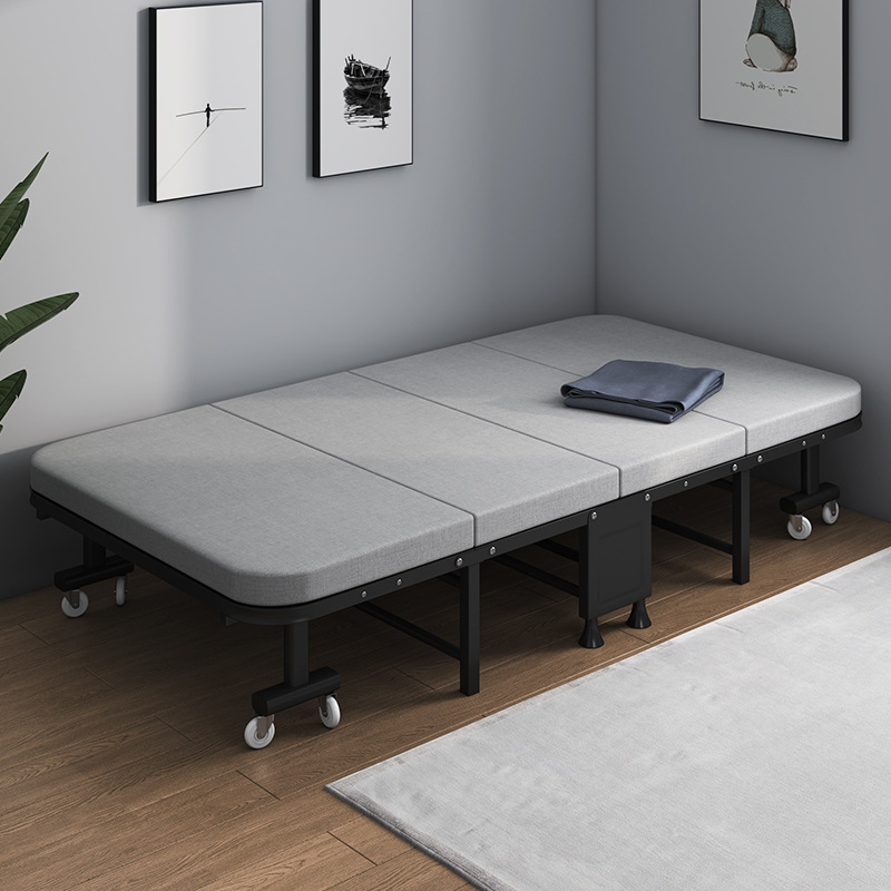 折叠床办公室午休简易床单人四折午睡神器便携陪护床成人家用加固