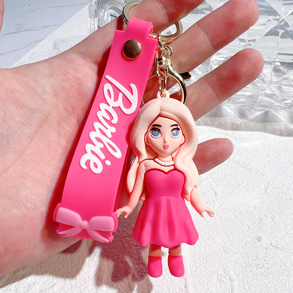 Spot Barbie Keychain Barbie Doll Ornament Girls Bags Pendant Movie Cross-Border New Arrival