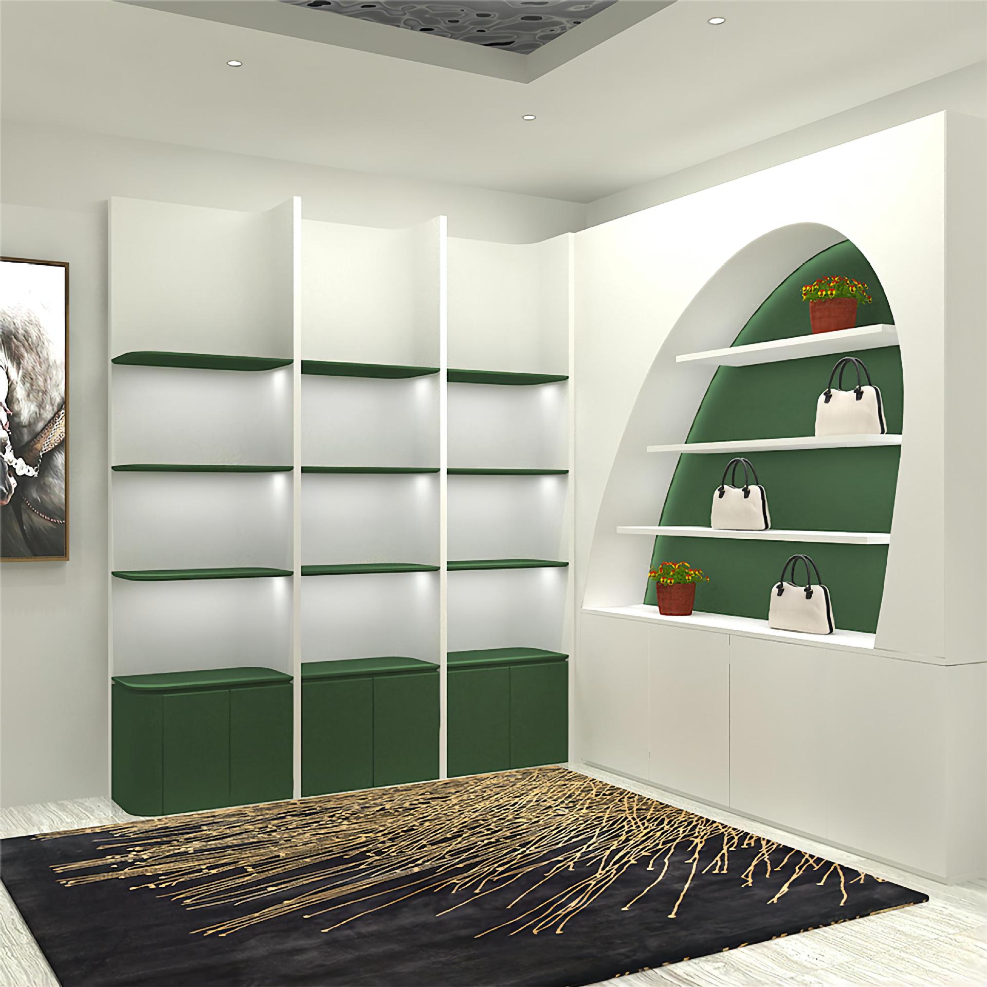 定做公司展厅产品展示柜鞋店箱包直播间背景展柜商品陈列柜展示架