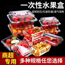 一次性果蔬盒透明水果包装盒保鲜盒超市蔬菜水果打包盒加厚吸塑盒