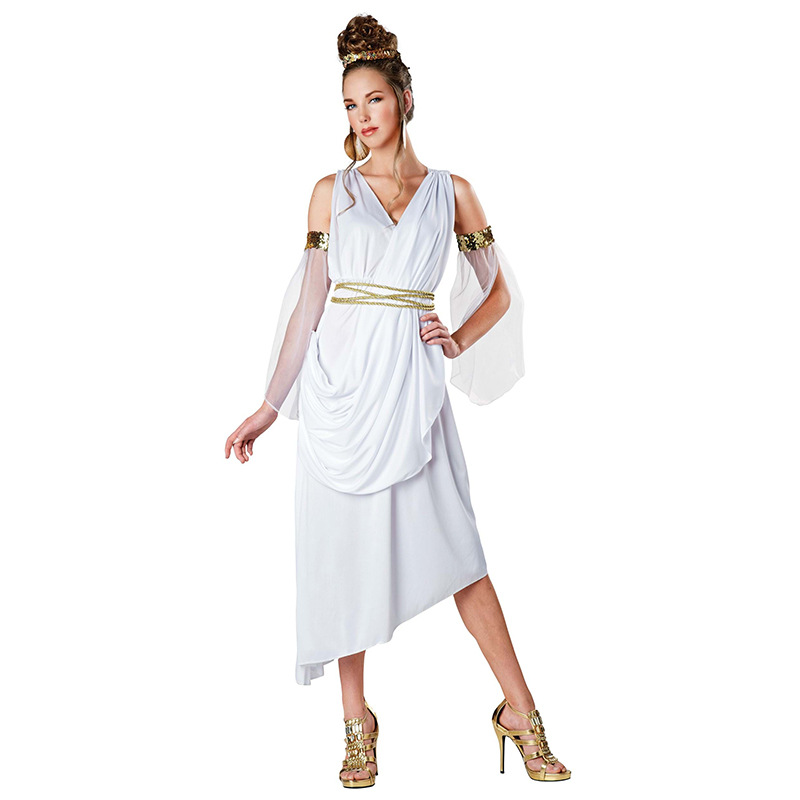 万圣节罗马女士连衣裙cosplay衣服古希腊舞台表演服