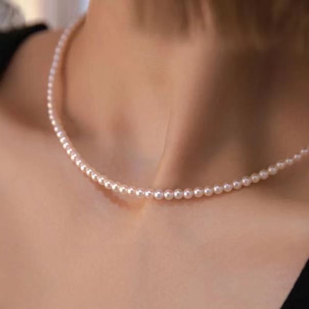 宝宝珠项链4-5mm天女粉baby珠项链网红直播珍珠项链批发-阿里巴巴