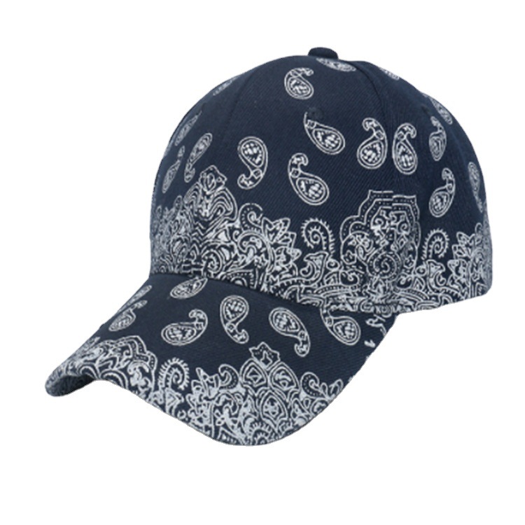 2022 European and American Punk Cashew Printed Hat Hip Hop Baseball Cap Hipster Hip-Hop Cap Male and Female DJ Performance Cap